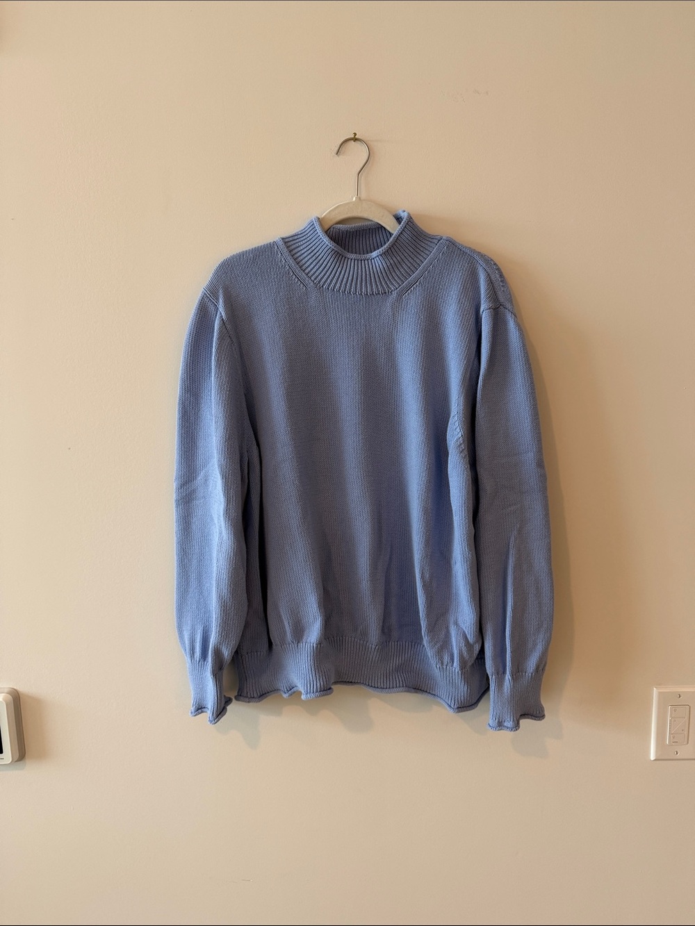 J. Crew Blue Turtleneck Knit Sweater